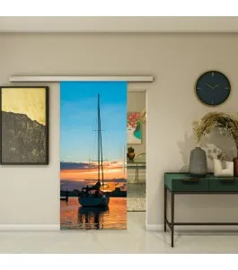 Glasschiebetür SLIM-LINE - Fotoprint Model 135