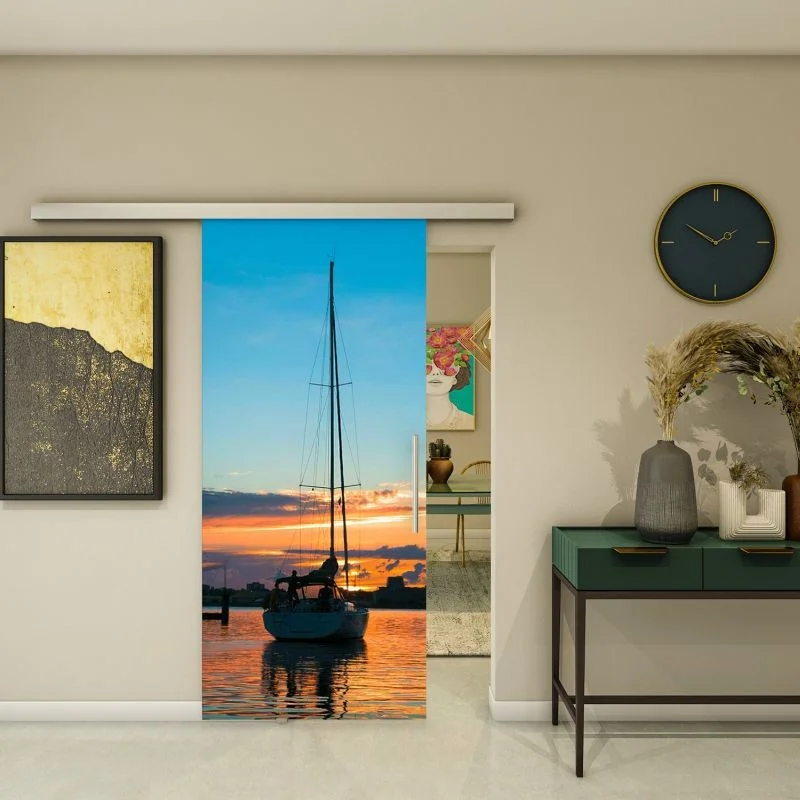 Glasschiebetür SLIM-LINE - Fotoprint Modell 135