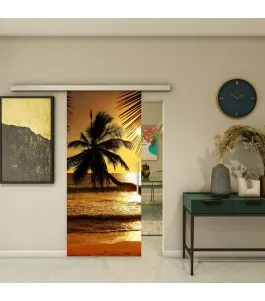 Glasschiebetür SLIM-LINE - Fotoprint Model 136