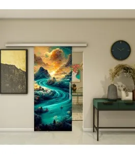 Glasschiebetür SLIM-LINE - Fotoprint Model 138