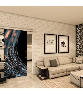 Glasschiebetür SLIM-LINE - Fotoprint Model 33