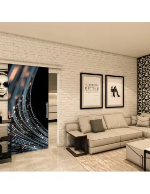 Glasschiebetür SLIM-LINE - Fotoprint Model 33