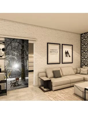 Glasschiebetür SLIM-LINE - Fotoprint Model 46