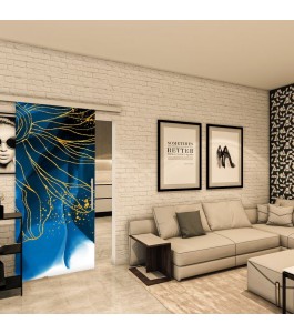Glasschiebetür SLIM-LINE - Fotoprint Model 77