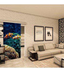 Glasschiebetür SLIM-LINE - Fotoprint Model 123