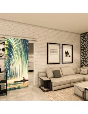 Glasschiebetür SLIM-LINE - Fotoprint Model 130