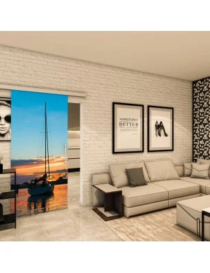 Glasschiebetür SLIM-LINE - Fotoprint Model 135