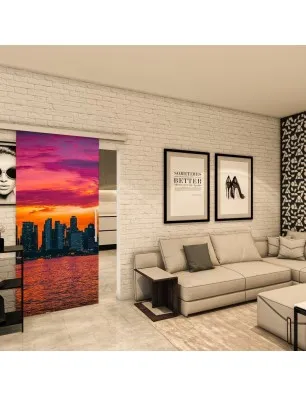 Glasschiebetür SLIM-LINE - Fotoprint Model 202