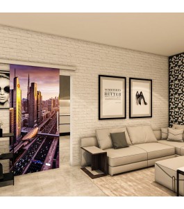 Glasschiebetür SLIM-LINE - Fotoprint Model 213