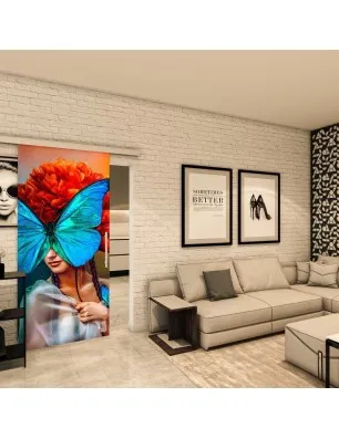 Glasschiebetür SLIM-LINE - Fotoprint Model 272