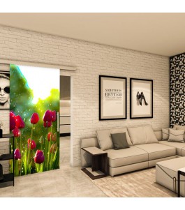 Glasschiebetür SLIM-LINE - Fotoprint Model 282