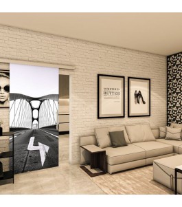 Glasschiebetür SLIM-LINE - Fotoprint Model 330