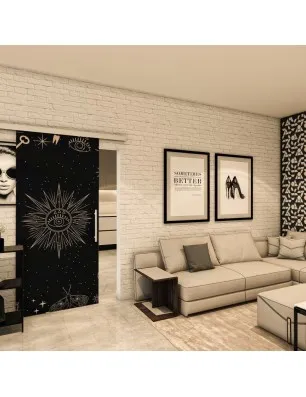 Glasschiebetür SLIM-LINE - Fotoprint Model 344