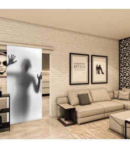 Glasschiebetür SLIM-LINE - Fotoprint Model 355