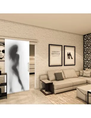 Glasschiebetür SLIM-LINE - Fotoprint Model 356