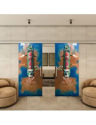 Glasschiebetür SLIM-LINE - Fotoprint Model 128