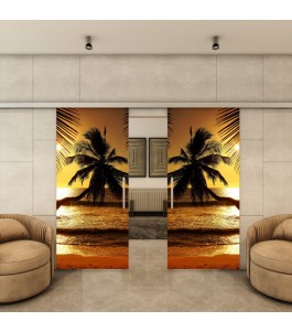 Glasschiebetür SLIM-LINE - Fotoprint Model 136