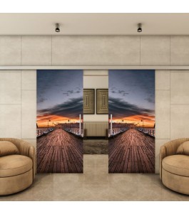 Glasschiebetür SLIM-LINE - Fotoprint Model 141