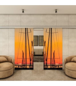 Glasschiebetür SLIM-LINE - Fotoprint Model 156