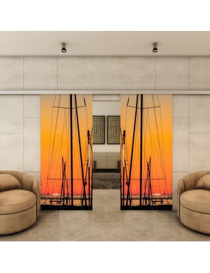 Glasschiebetür SLIM-LINE - Fotoprint Model 156