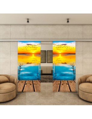 Glasschiebetür SLIM-LINE - Fotoprint Model 178