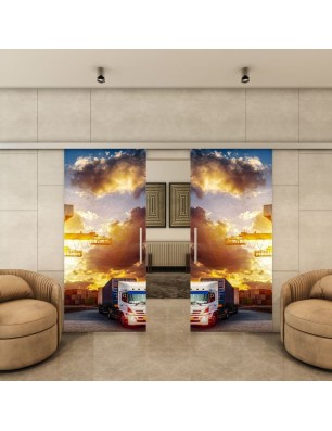 Glasschiebetür SLIM-LINE - Fotoprint Model 328