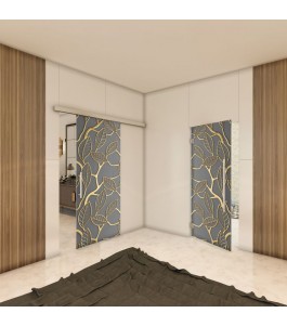 Glasschiebetür SLIM-LINE - Fotoprint Model 18