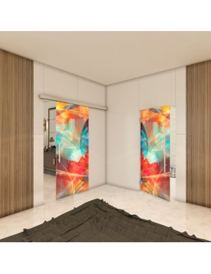 Glasschiebetür SLIM-LINE - Fotoprint Model 21