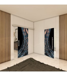 Glasschiebetür SLIM-LINE - Fotoprint Model 33