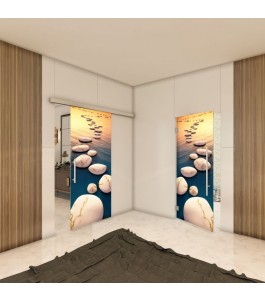 Glasschiebetür SLIM-LINE - Fotoprint Model 37