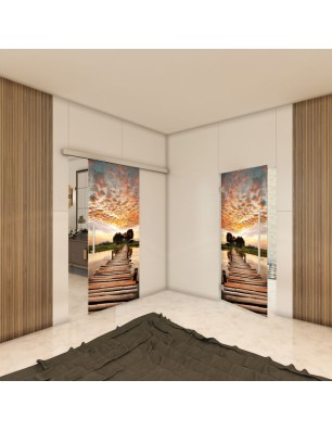 Glasschiebetür SLIM-LINE - Fotoprint Model 47
