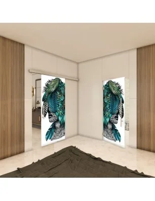 Glasschiebetür SLIM-LINE - Fotoprint Model 80