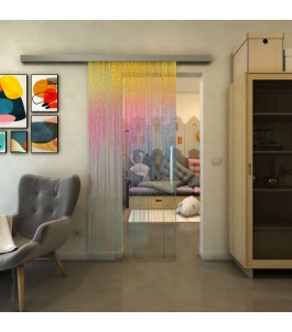 Glasschiebetür SLIM-LINE - Fineprint Model 052 Verlauf auf Klarglas