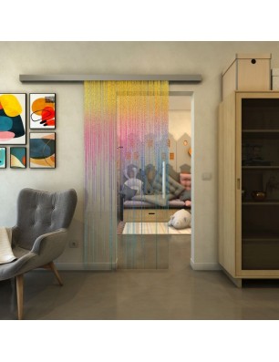 Glasschiebetür SLIM-LINE - Fineprint Model 052 Verlauf auf Klarglas