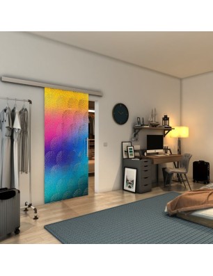 Glasschiebetür SLIM-LINE - Fineprint Model 029 Verlauf auf Klarglas