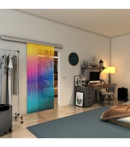 Glasschiebetür SLIM-LINE - Fineprint Model 032 Verlauf auf Klarglas