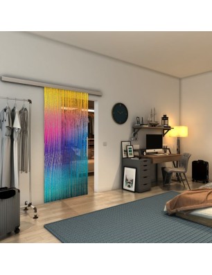 Glasschiebetür SLIM-LINE - Fineprint Model 032 Verlauf auf Klarglas