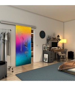 Glasschiebetür SLIM-LINE - Fineprint Model 120 Verlauf auf Klarglas