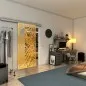 Glasschiebetür SLIM-LINE - Fineprint Modell 172 Gold auf Klarglas Glasschiebetür SLIM-LINE - Fineprint Modell 172 Gold auf Klarglas