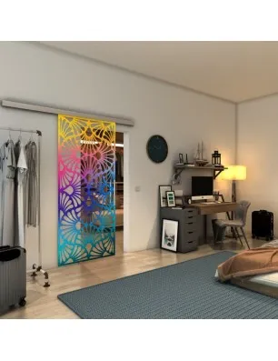 Glasschiebetür SLIM-LINE - Fineprint Model 183 Verlauf auf Klarglas