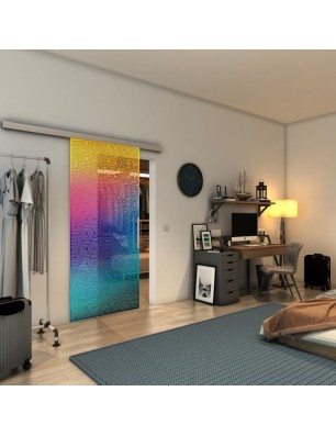 Glasschiebetür SLIM-LINE - Fineprint Model 193 Verlauf auf Klarglas