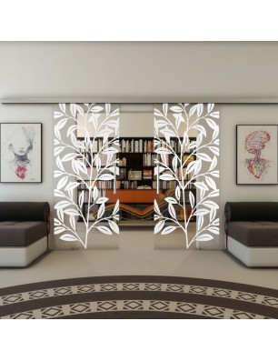 Glasschiebetür SLIM-LINE - Fineprint Model 099 Weiss auf Klarglas