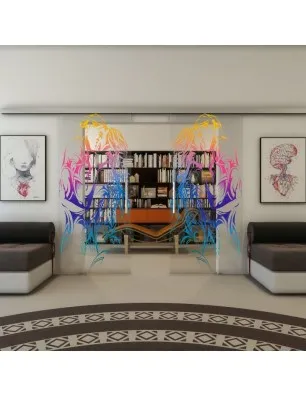 Glasschiebetür SLIM-LINE - Fineprint Model 116 Verlauf auf Klarglas