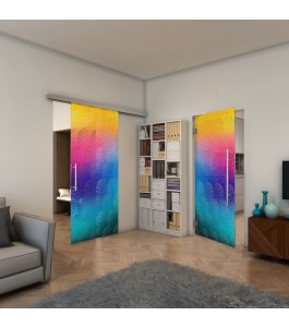 Glasschiebetür SLIM-LINE - Fineprint Model 029 Verlauf auf Klarglas