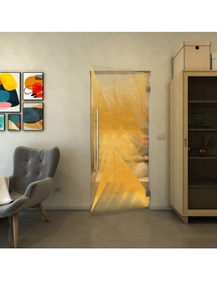 Pendeltür - Fineprint Model 026 Gold auf Klarglas
