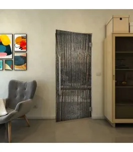 Pendeltür - Fineprint Model 032 Schwarz auf Klarglas