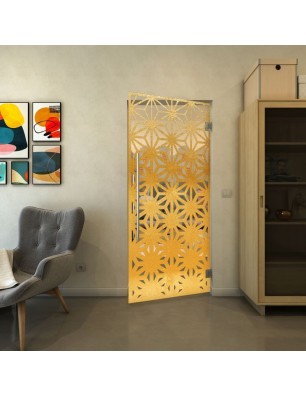 Pendeltür - Fineprint Model 187 Gold auf Klarglas