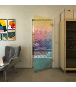 Ganzglastür - Fineprint Model 003 Verlauf auf Klarglas