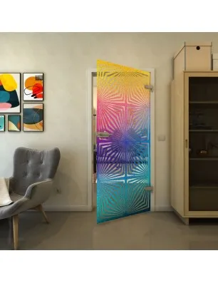 Ganzglastür - Fineprint Model 069 Verlauf auf Klarglas