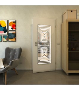 Lichtausschnitt - Fineprint Model 014 Weiss auf Klarglas